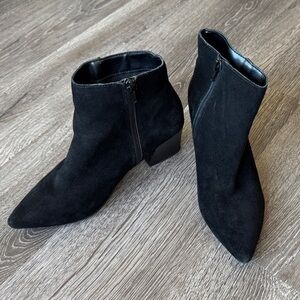 Kensie Black Suede Ankle Booties